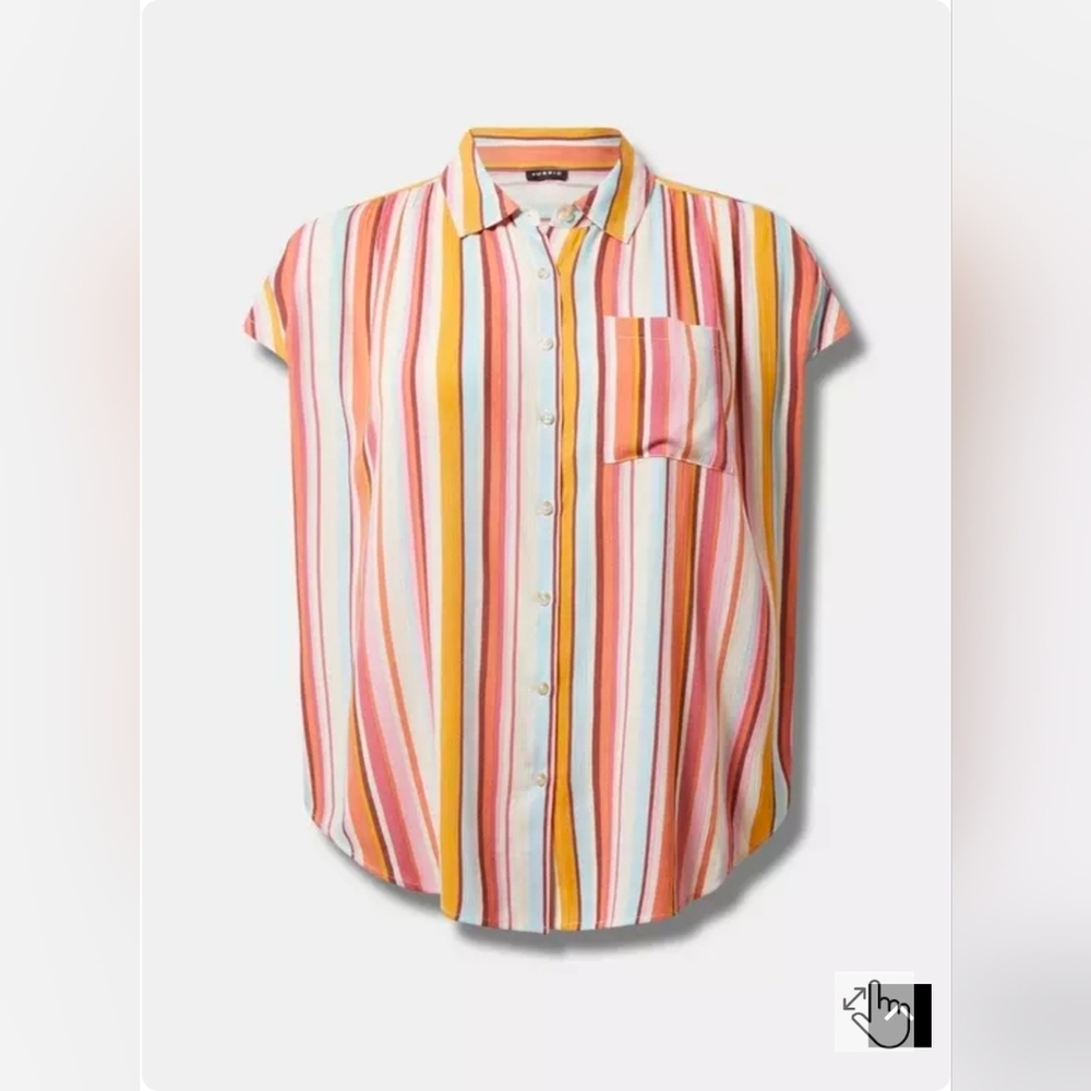 Torrid Crinkle Gauze Dolman Shirt